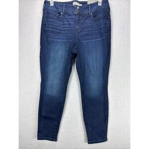 NWT Torrid Jeggings Women's 16S Blue Super Soft High Rise 3 Button Skinny Leg